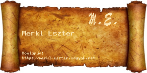 Merkl Eszter névjegykártya