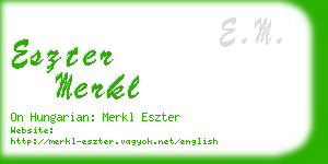 eszter merkl business card